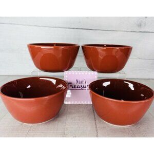 Project 62 Target SOLID Rust Orange Stoneware All Purpose 6" Large Bowl Set of 4